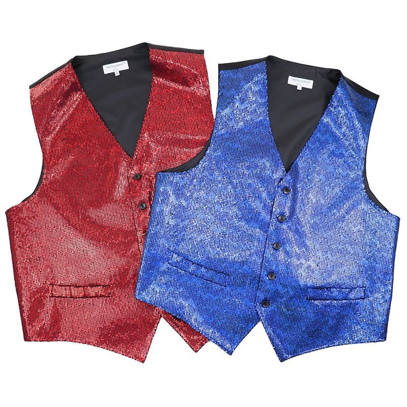 Mens Sequin Waistcoat